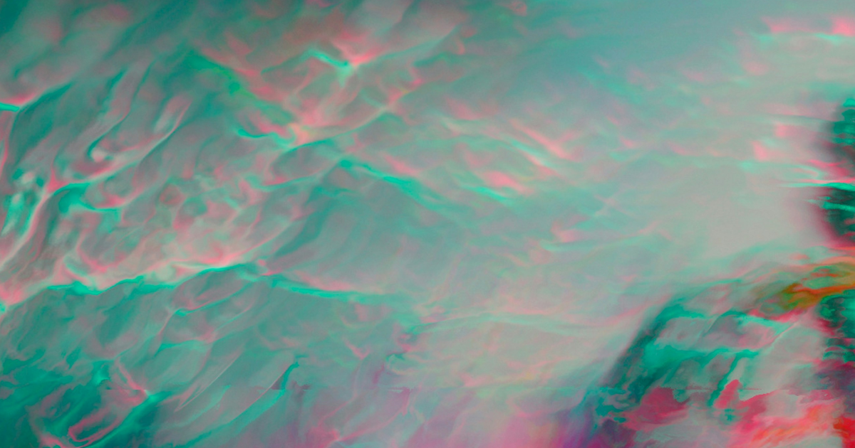 Soft teal and pink wave-like textures